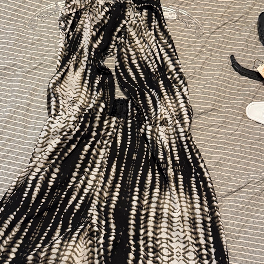 Elegant Black and White Women's Dress